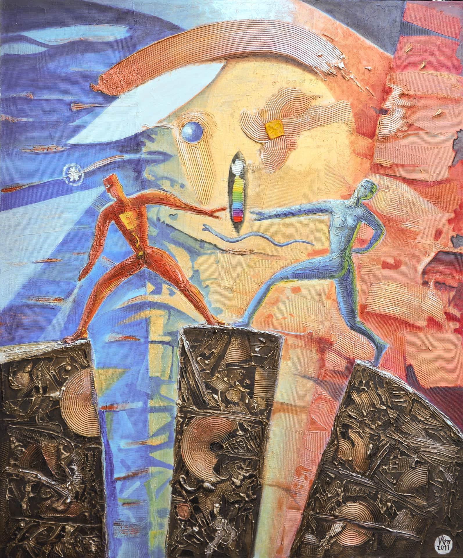 Vito Giarrizzo, Fuga dal paradiso, 100x120 cm, 2011