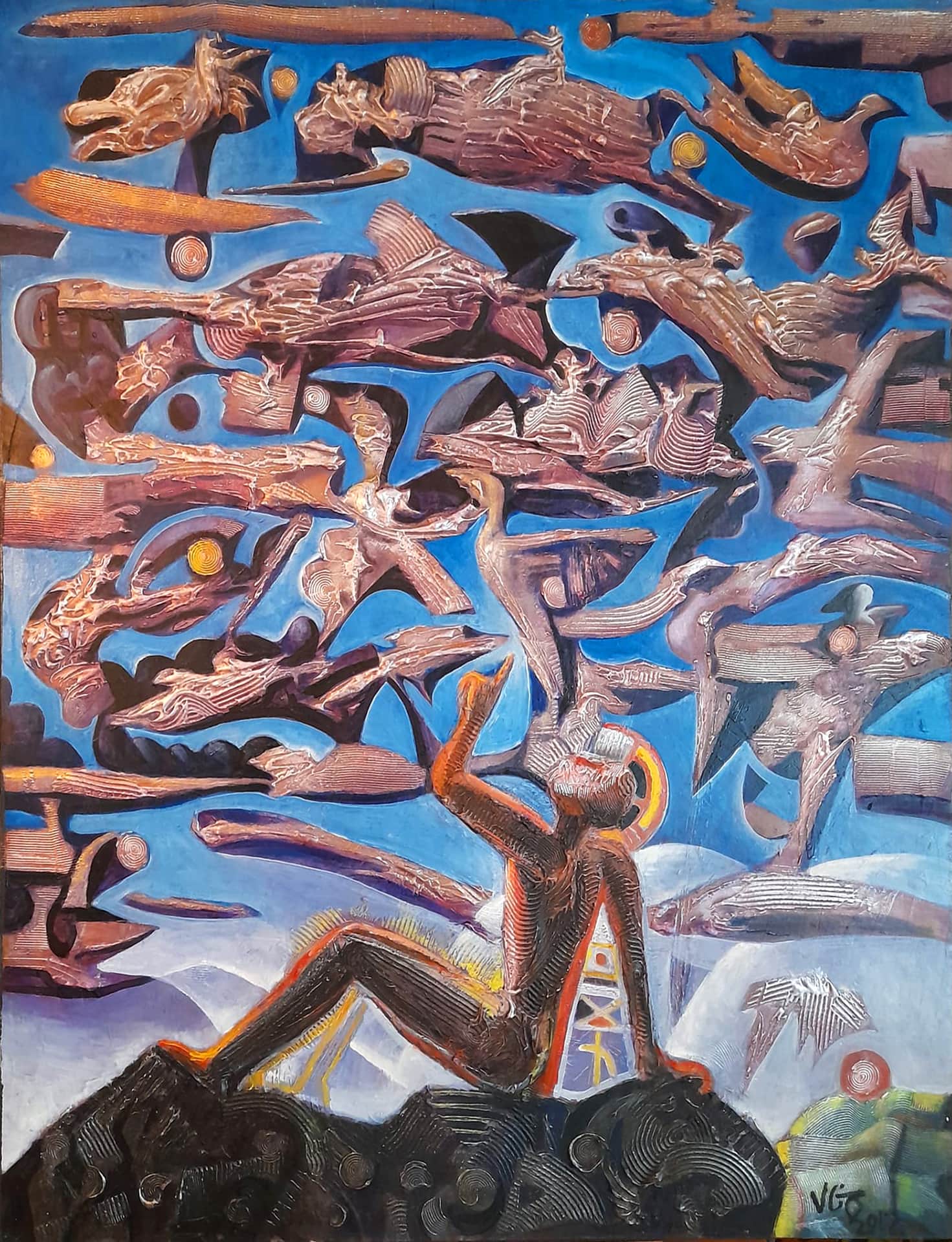 Vito Giarrizzo, Golden clouds-2, 80x100 cm, 2012