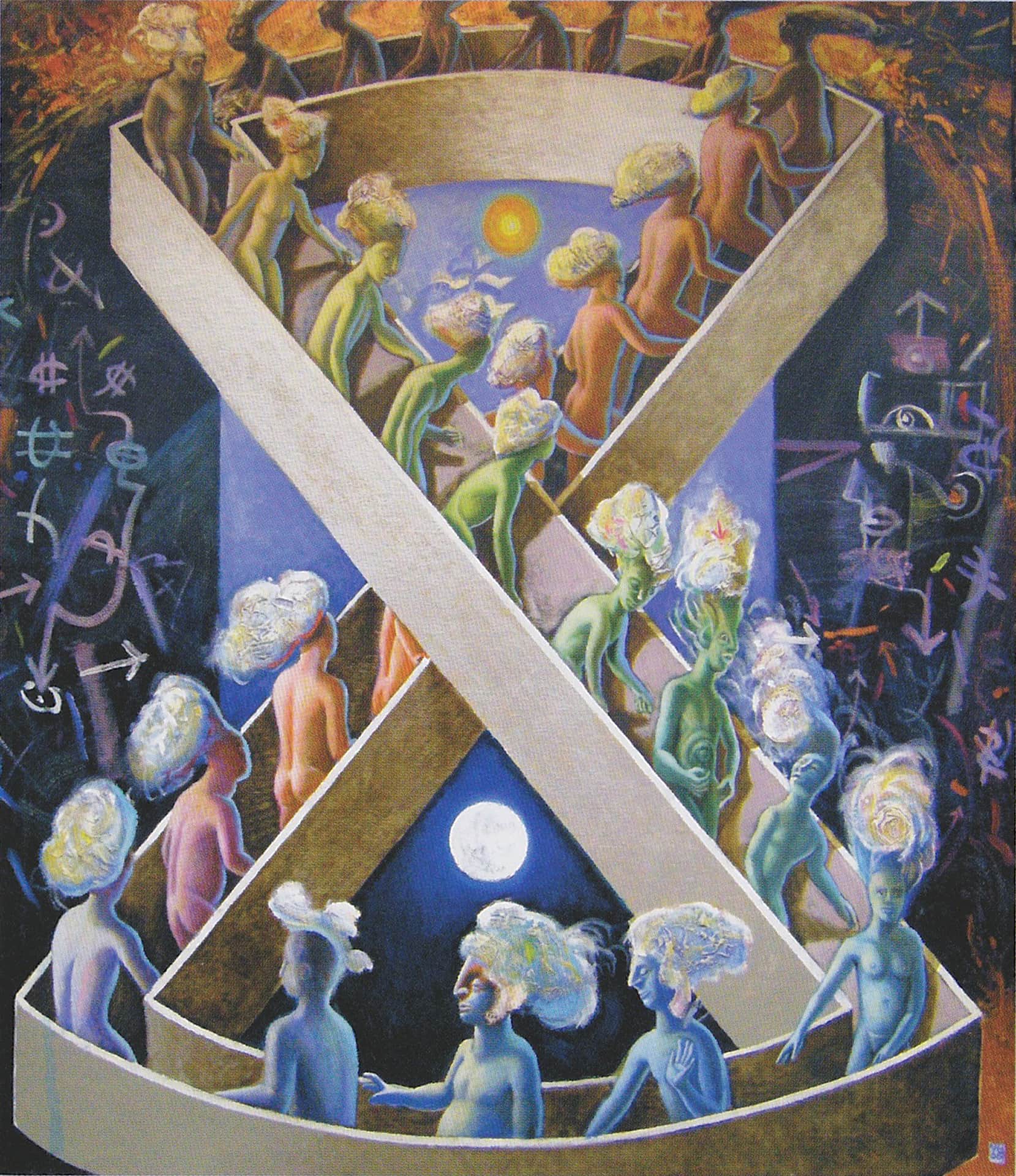 Vito Giarrizzo, Saliscendi (Moto perpetuo), 130x150 cm, 2006